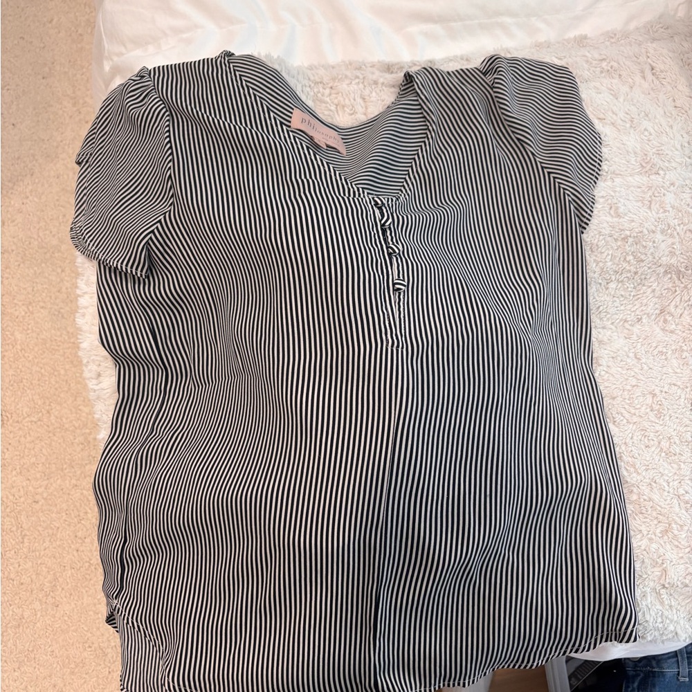 Striped Black and White Blouse